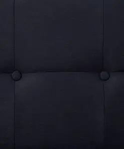 vidaXL Sofa Bed with Armrest Black Polyester