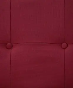vidaXL Sofa Bed with Armrest Wine Red Polyester