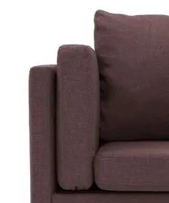 vidaXL Corner Sofa Brown Fabric