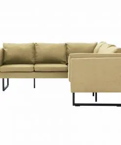 vidaXL Corner Sofa Green Fabric