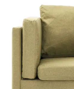 vidaXL Corner Sofa Green Fabric