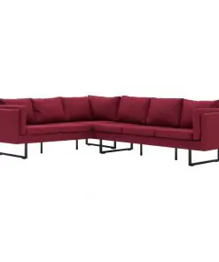 vidaXL Corner Sofa Red Fabric