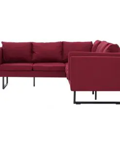 vidaXL Corner Sofa Red Fabric