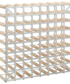 vidaXL Wine Rack for 72 Bottles Solid Pinewood