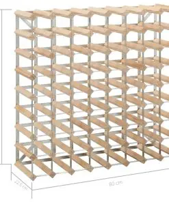 vidaXL Wine Rack for 72 Bottles Solid Pinewood