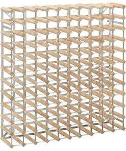 vidaXL Wine Rack for 120 Bottles Solid Pinewood