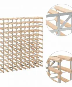 vidaXL Wine Rack for 120 Bottles Solid Pinewood