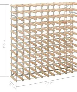 vidaXL Wine Rack for 120 Bottles Solid Pinewood