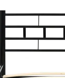 vidaXL Bed with Memory Foam Mattress Black Metal 183×203 cm King