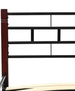 vidaXL Bed with Memory Foam Mattress Black Metal 183×203 cm King