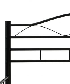 vidaXL Bed with Memory Foam Mattress Black Metal 137×187 cm Double