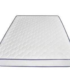 vidaXL Bed with Memory Foam Mattress White Metal 137×187 cm Double