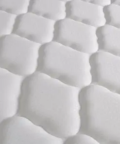 vidaXL Bed with Memory Foam Mattress White Metal 183×203 cm King