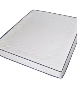 vidaXL Bed with Memory Foam Mattress White Metal 183×203 cm King