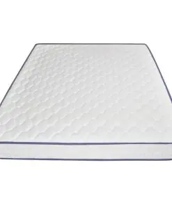 vidaXL Bed with Memory Foam Mattress White Metal 153×203 cm Queen
