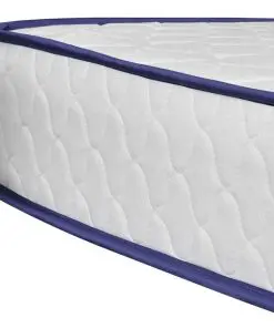 vidaXL Bed with Memory Foam Mattress White Metal 153×203 cm Queen