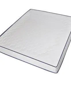 vidaXL Bed with Memory Foam Mattress White Metal 183×203 cm King