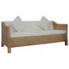 vidaXL 3-Seater Sofa with Cushions Natural Rattan