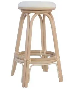 vidaXL Bar Stools 2 pcs Natural Rattan