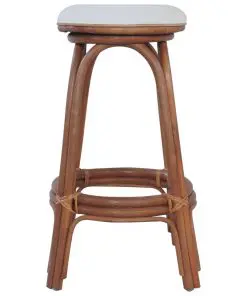 vidaXL Bar Stools 2 pcs Brown Rattan