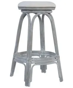 vidaXL Bar Stools 2 pcs Grey Rattan
