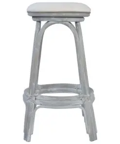 vidaXL Bar Stools 2 pcs Grey Rattan