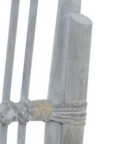 vidaXL Dining Chairs with Cushions 2 pcs Grey Natural Rattan