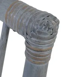 vidaXL Dining Chairs with Cushions 2 pcs Grey Natural Rattan