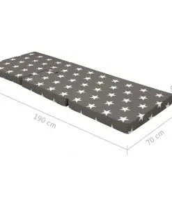 vidaXL Trifold Foam Mattress 190 x 70 x 9 cm Grey