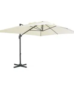 vidaXL Outdoor Umbrella with Portable Base Sand