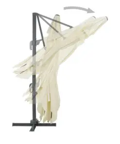 vidaXL Outdoor Umbrella with Portable Base Sand