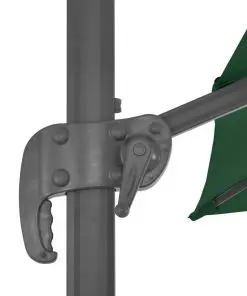 vidaXL Outdoor Umbrella with Portable Base Green