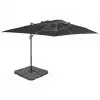vidaXL Outdoor Umbrella with Portable Base Anthracite