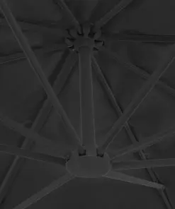 vidaXL Outdoor Umbrella with Portable Base Anthracite