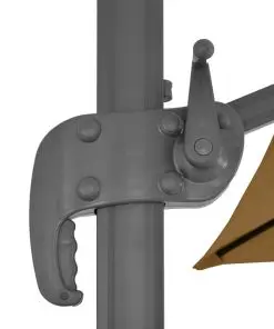 vidaXL Outdoor Umbrella with Portable Base Taupe