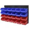 vidaXL 2 pcs Blue & Red Wall Mounted Garage Tool Organiser vidaXL 2 pcs Blue & Red Wall Mounted Garage Tool Organiser