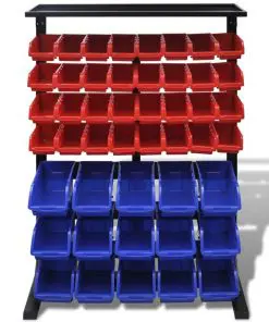 vidaXL Garage Tool Organiser Blue and Red