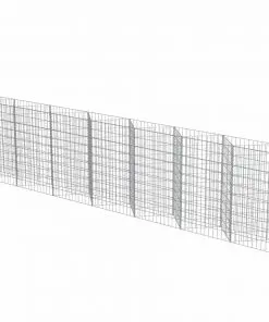 vidaXL Gabion Wall Galvanised Steel 450x30x100 cm