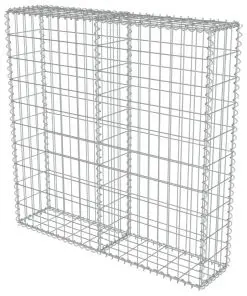 vidaXL Gabion Wall with Covers Galvanised Steel 100x20x100 cm