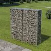 vidaXL Gabion Wall with Covers Galvanised Steel 100x20x100 cm