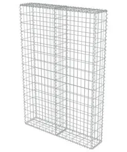 vidaXL Gabion Wall with Covers Galvanised Steel 100x20x150 cm