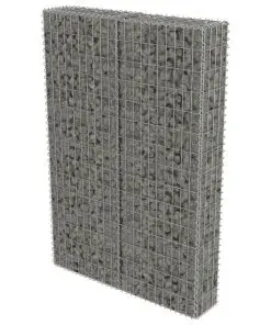 vidaXL Gabion Wall with Covers Galvanised Steel 100x20x150 cm