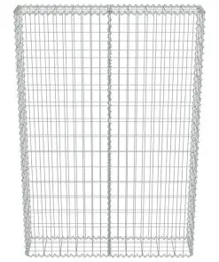 vidaXL Gabion Wall with Covers Galvanised Steel 100x20x150 cm