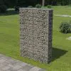 vidaXL Gabion Wall with Covers Galvanised Steel 100x20x150 cm