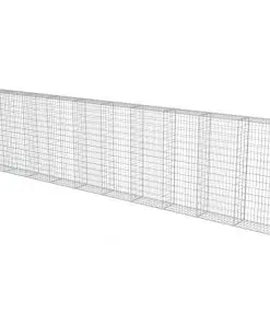 vidaXL Gabion Wall with Covers Galvanised Steel 600x30x150 cm