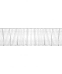 vidaXL Gabion Wall with Covers Galvanised Steel 600x30x150 cm
