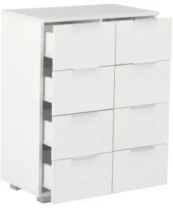 vidaXL Sideboard High Gloss White 60x35x76 cm Chipboard