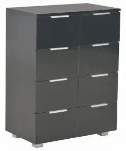 vidaXL Sideboard High Gloss Black 60x35x76 cm Chipboard