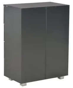 vidaXL Sideboard High Gloss Black 60x35x76 cm Chipboard