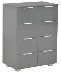 vidaXL Sideboard High Gloss Grey 60x35x76 cm Chipboard